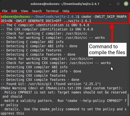 ఫైళ్లను కంపైల్ చేస్తోంది